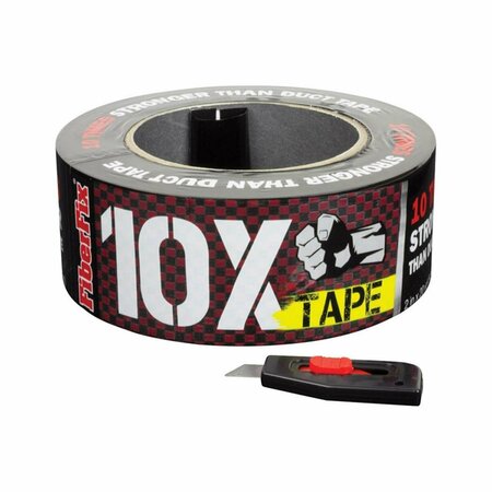 FIBERFIX 2 in. x 20 yards 10X Duct Tape - Checkered Black w/ Red, 8PK FI4420